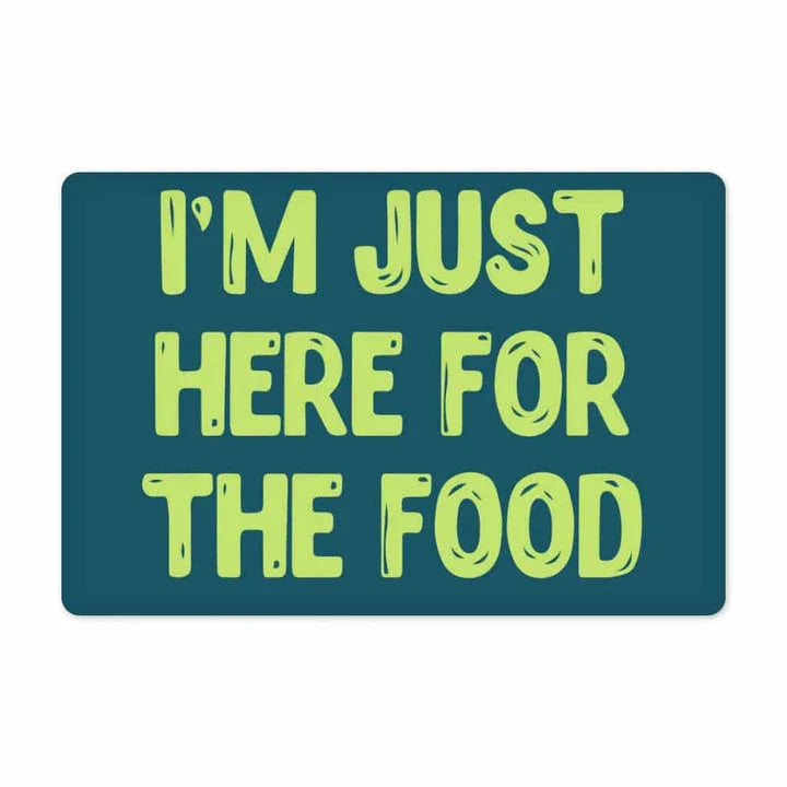 Funny Design Anti-Slip Pet Food Mat for Cats and Dogs - Durable Polyester and Rubber Mat Prevents Messes and Spills