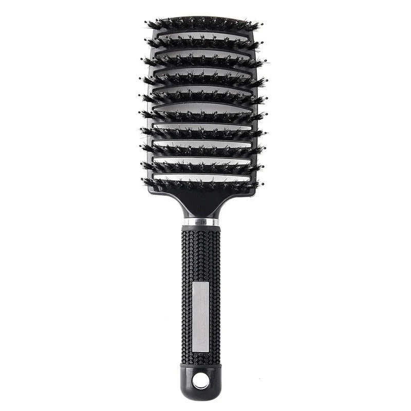 Curved Bristle Massage Comb for Detangling, Scalp Stimulation, and Healthy Hair Growth
