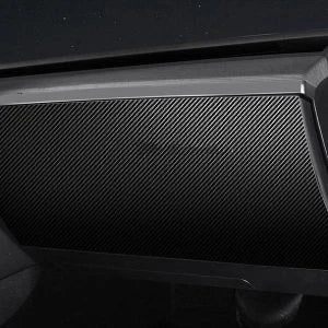 4 Pieces of Carbon Fiber Car Door Anti-Kick Pads Protecting a Tesla Model 3