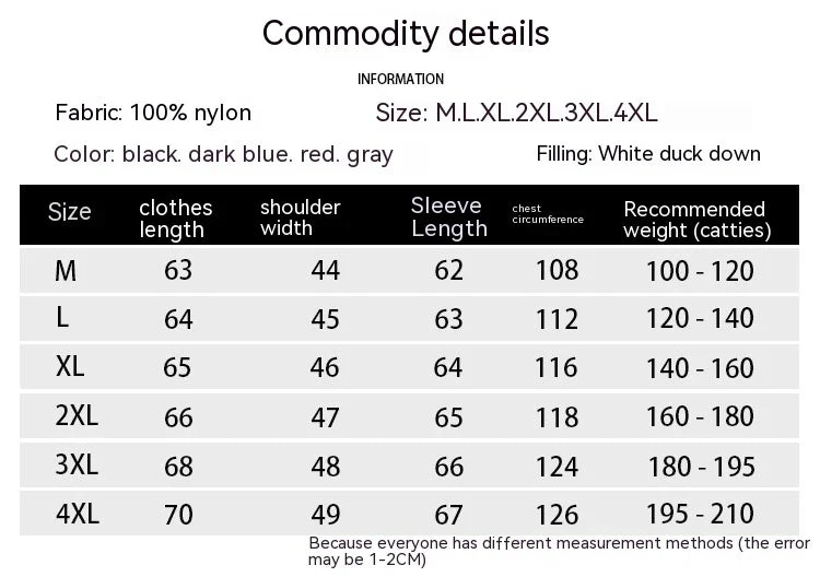 Autumn and Winter Men's Stand Collar Lightweight Down Jacket in various colors