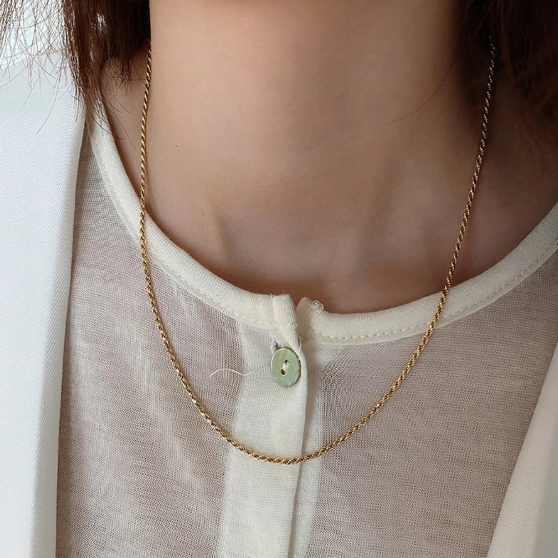 925 Sterling Silver Harbor Style Fried Dough Twists Necklace with a playful and elegant design