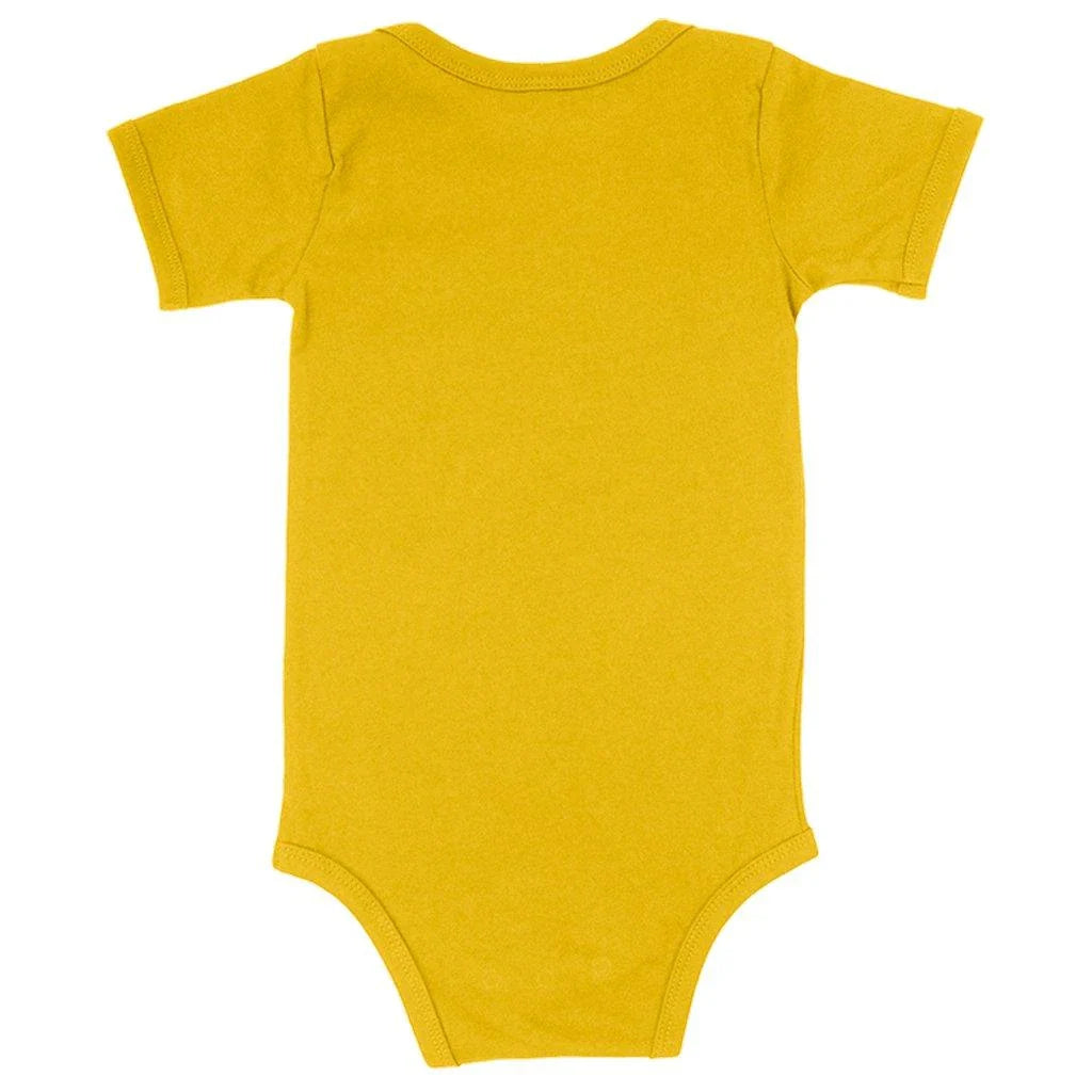 A soft, cozy baby onesie with a unique bowling-themed design, made with premium Airlume cotton for maximum comfort