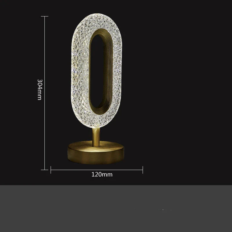 Acrylic table lamp with LED crystal light, designed for elegance and ambiance in any living space