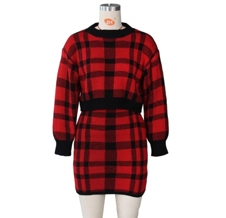 Stylish and comfortable women's fashion sweater two-piece set in various color options