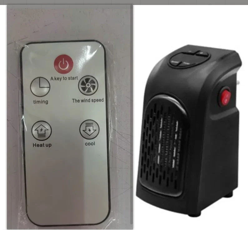 Cozy Electric Space Heater with Ceramic Heating Element, Adjustable Thermostat, and Timer for Home, Office, and Camping Use