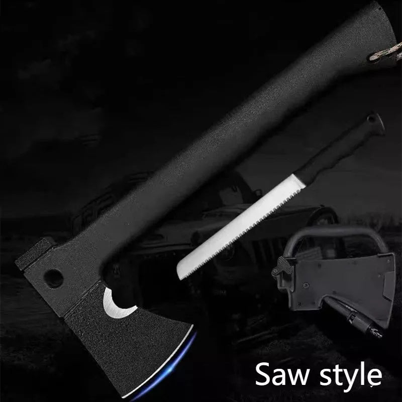 Multifunctional Outdoor Survival Axe with stainless steel blade and EDC handle