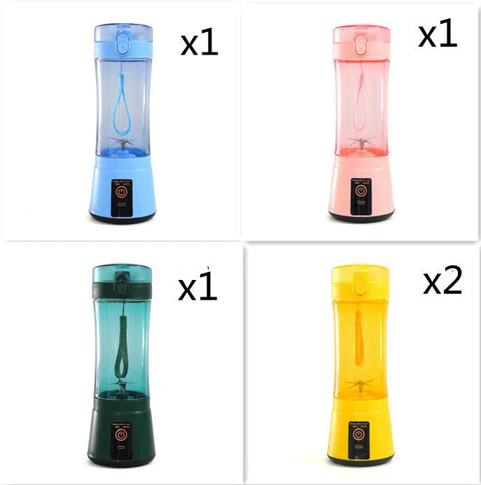 Rechargeable portable blender for making smoothies, shakes, and other on-the-go refreshments