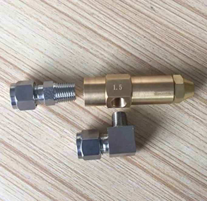 1.0 mm oil burner nozzle set, three pieces, precision fuel delivery for efficient burner performance