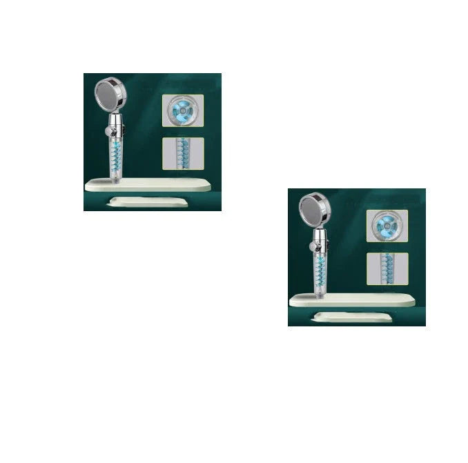 High-pressure multifunctional shower head with customizable settings and powerful twin-turbo technology