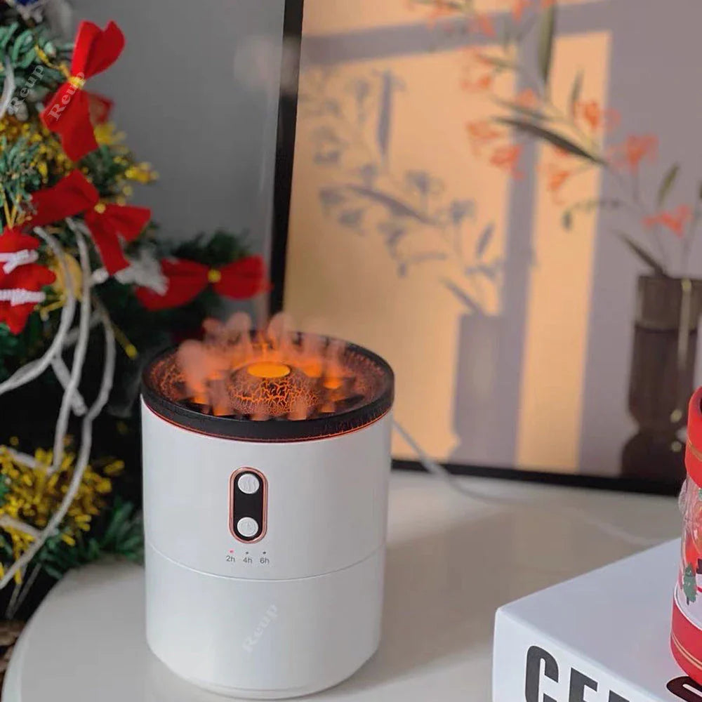 Volcanic Aroma Diffuser with Jellyfish-Inspired Design, Dispersing Essential Oil Fragrance and Emitting Soothing Night Light