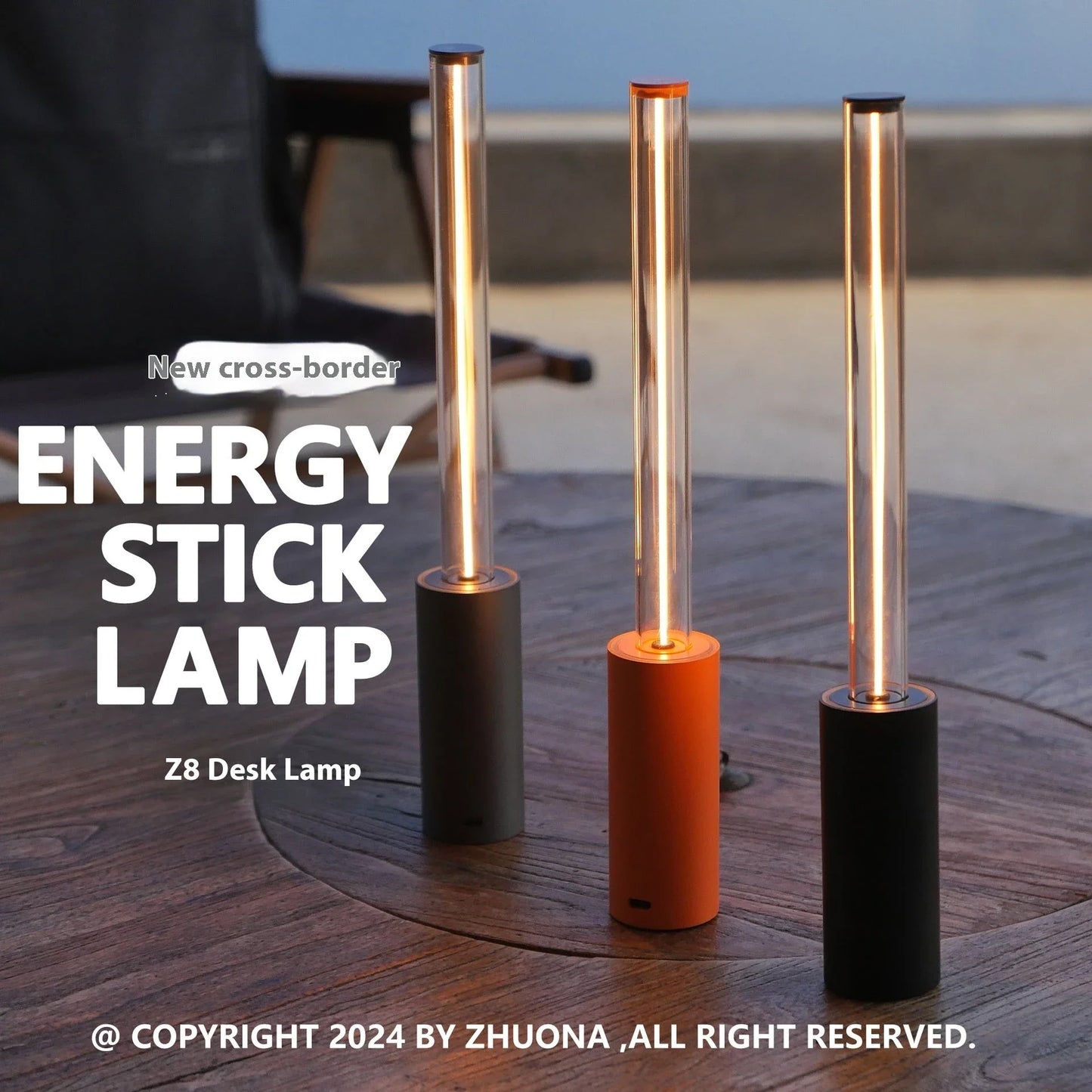 Rechargeable Atmospheric Breathing Light with adjustable lighting modes, sleek design, and versatile placement in bedroom or living space