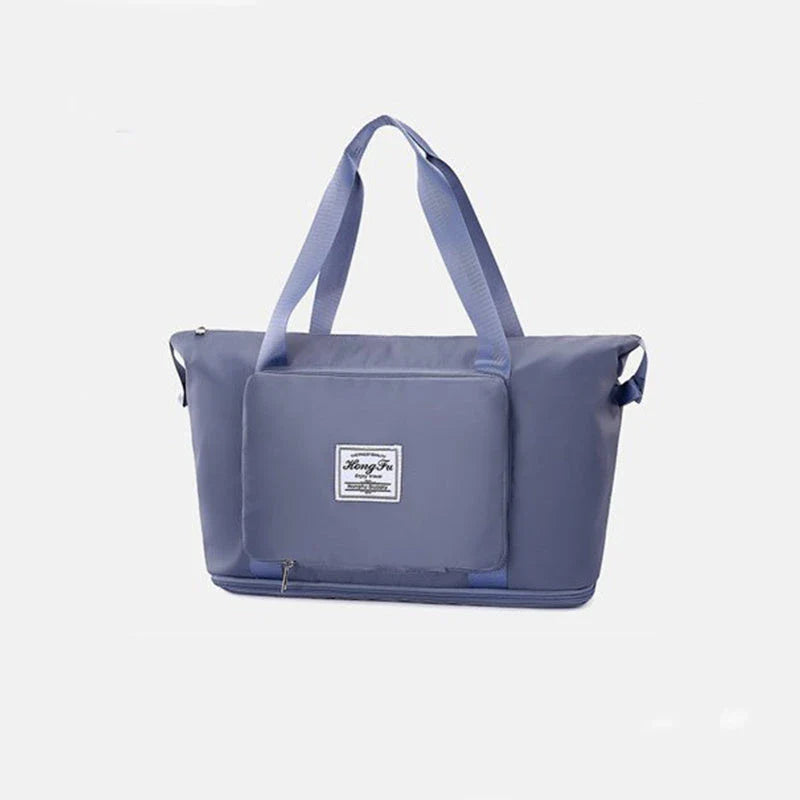 Versatile foldable travel bag with large 36-55L capacity, multiple interior pockets, and water-resistant Oxford cloth construction