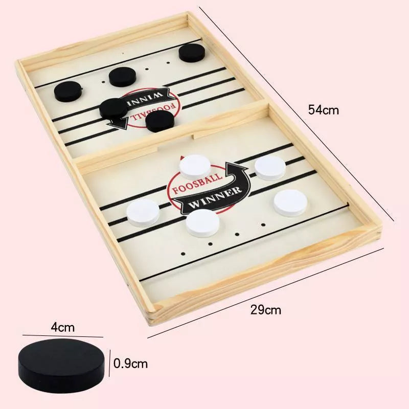 Wooden Parent-Child Collision Chess Set with 10 pieces for family fun