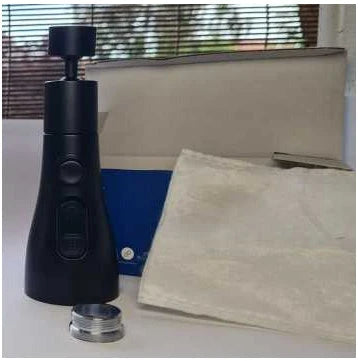 Pressurized faucet sprayer with 360-degree rotation, 3 water modes, and anti-splash design for powerful kitchen cleaning