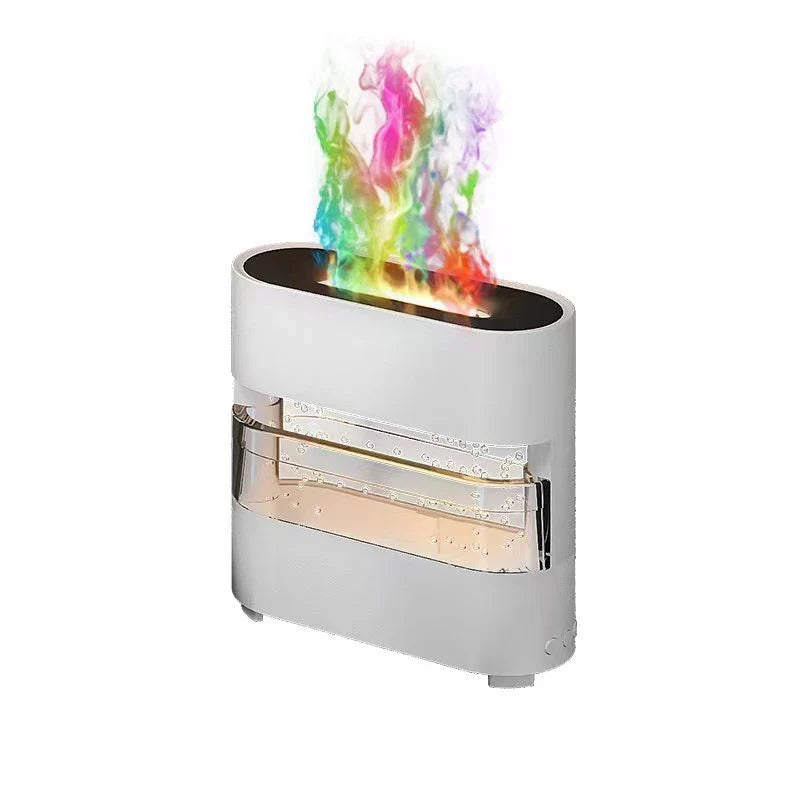Relaxing Rain Cloud Humidifier with Flame Effect and Aromatherapy Diffuser