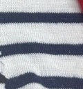 Stylish long-sleeve base layer with striped square collar in white, black, and navy blue colors