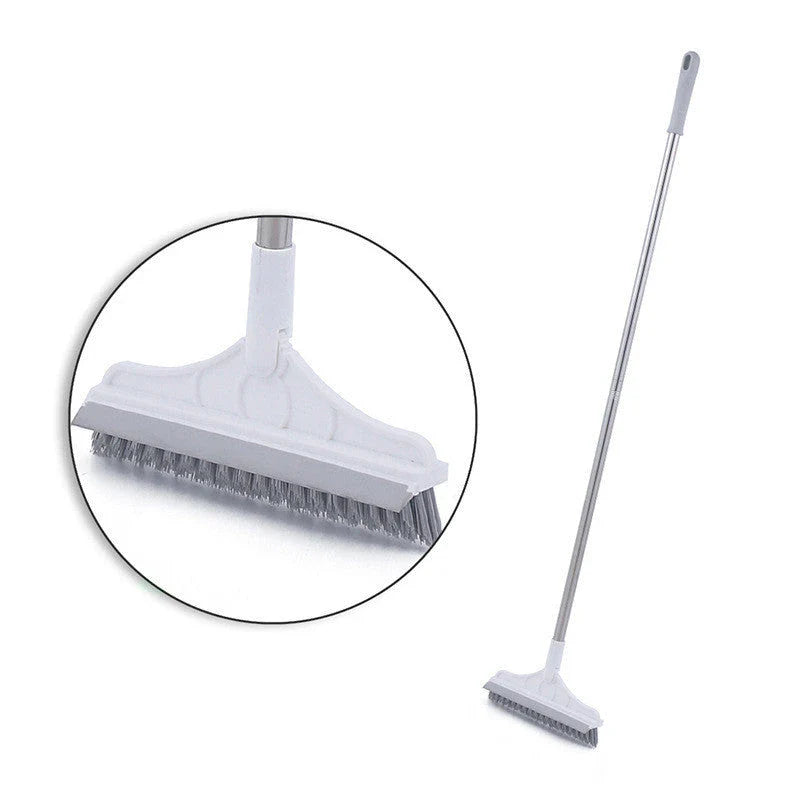 Versatile floor cleaning brush with triangular head and 120-degree rotating capabilities for easy access to tight spaces and corners
