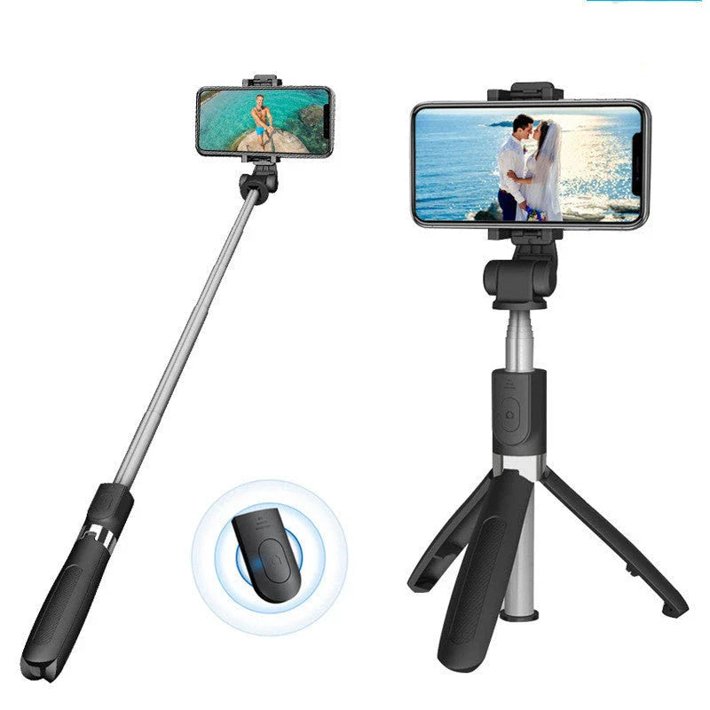 Bluetooth Selfie Stick with Tripod for iPhone, Extendable Length, Remote Control, Hands-Free Photography