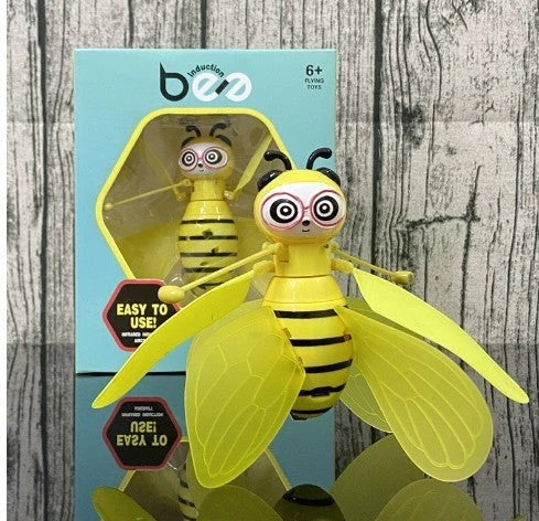 Infrared Flying Bee Drone with hands-free controls, flexible blades, and smooth surface for safe indoor flight