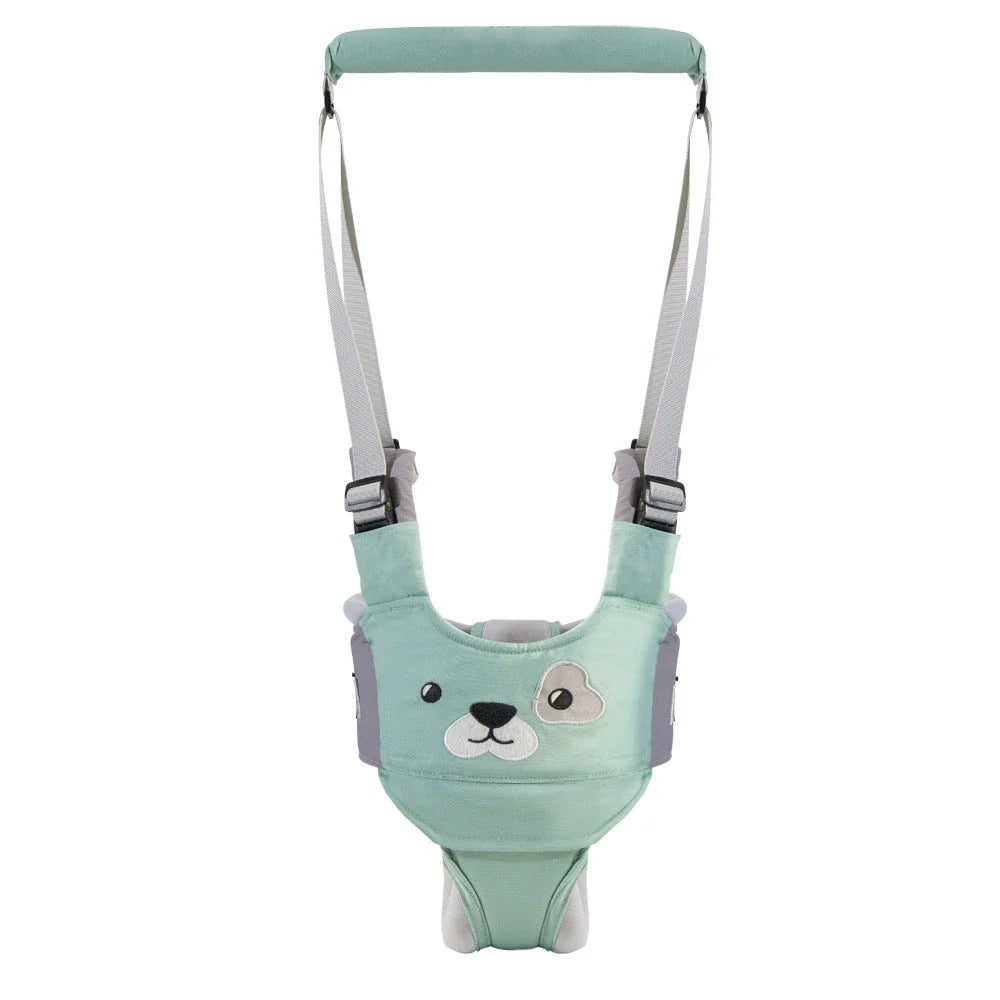 Hands-free baby walking assistant with multiple color options, featuring a comfortable and adjustable design to support your child's first steps.