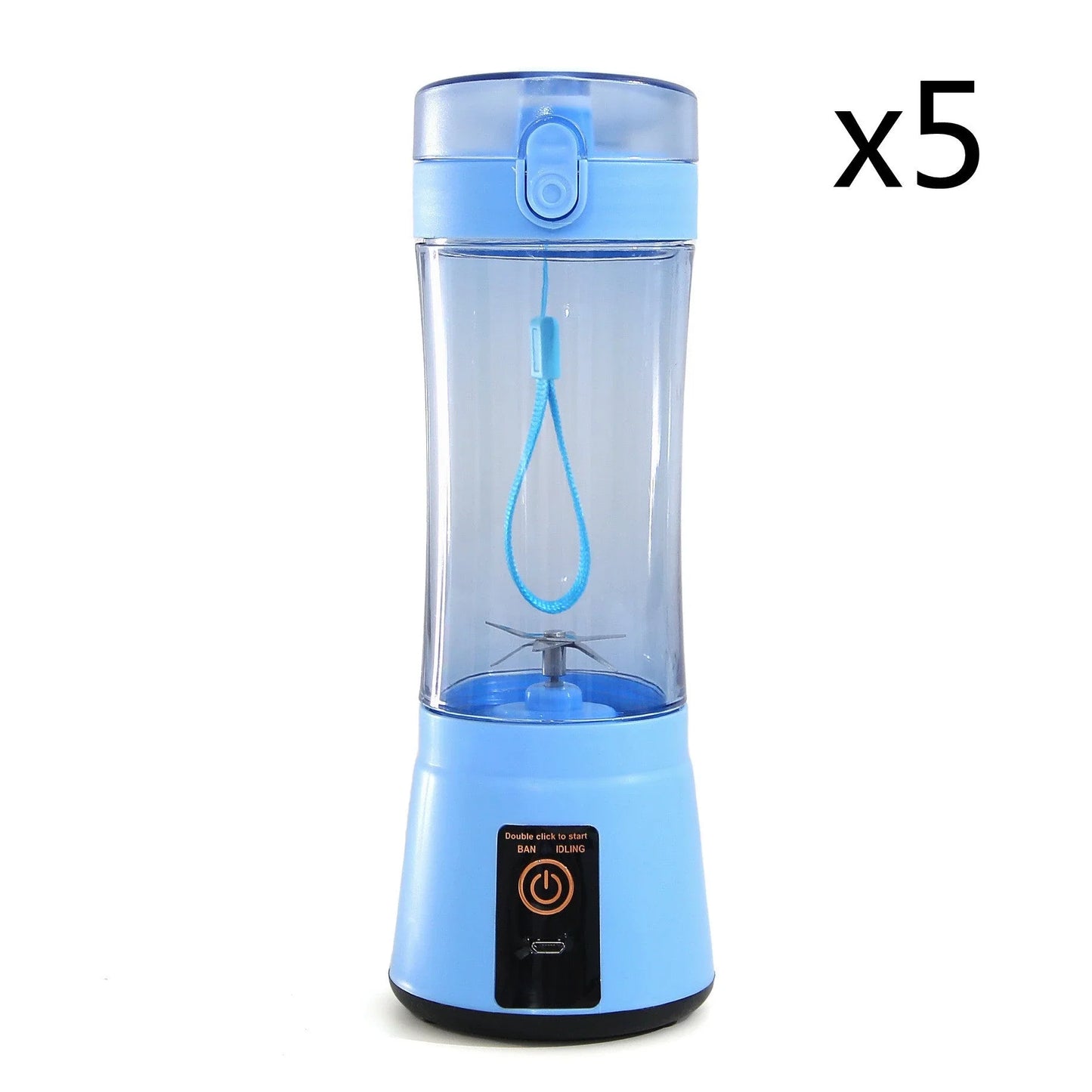 Rechargeable portable blender for making smoothies, shakes, and other on-the-go refreshments