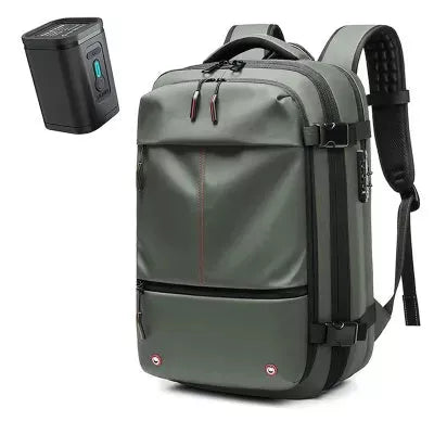 Men's business travel backpack with vacuum compression and large capacity in various colors