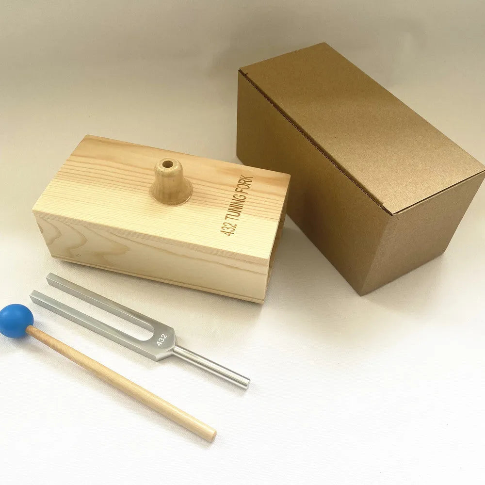 Aluminium alloy 432 Hz tuning fork with speaker set for sound healing