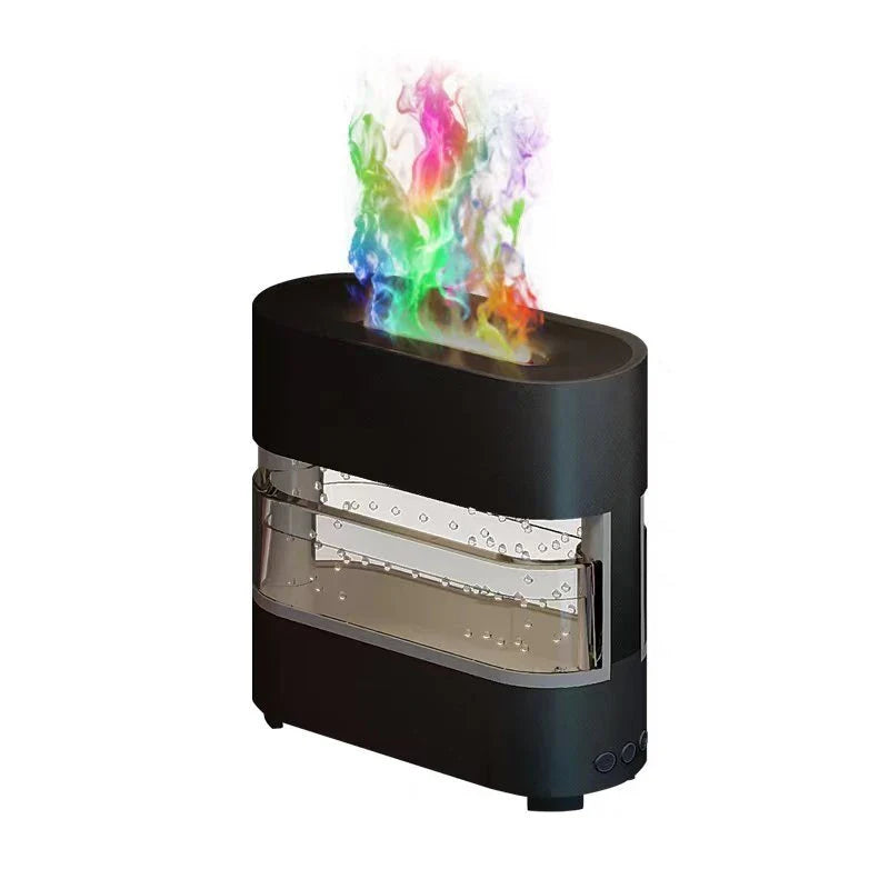 Relaxing Rain Cloud Humidifier with Flame Effect and Aromatherapy Diffuser