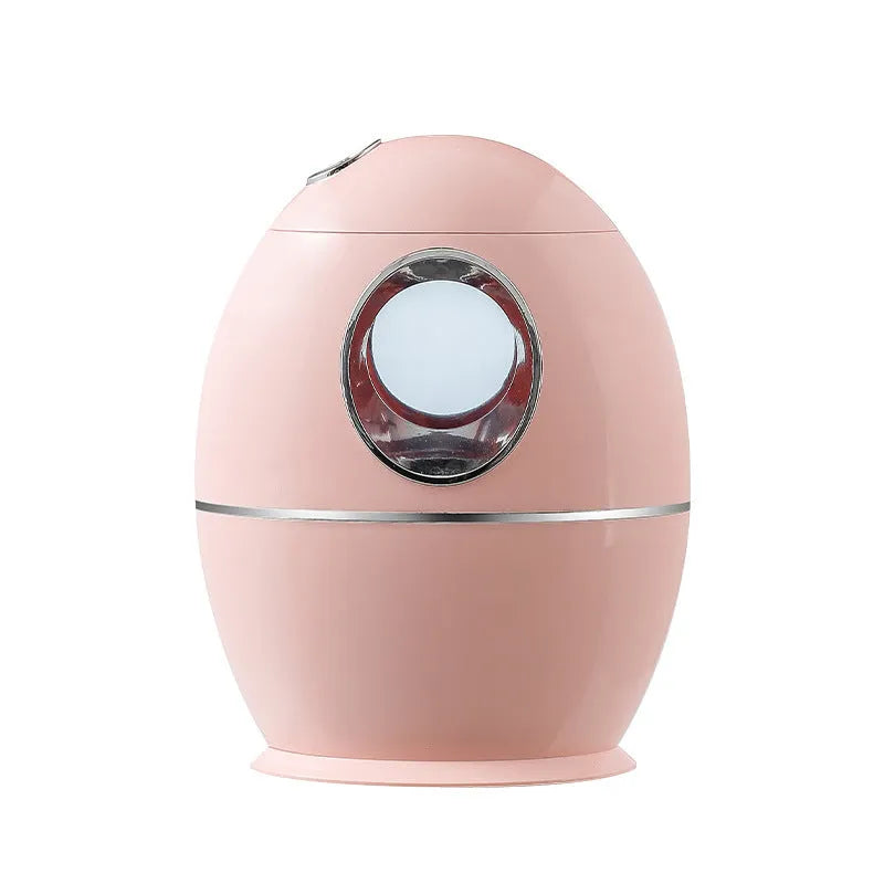 Round white USB aromatherapy humidifier with 800ml tank capacity and 36dB quiet operation