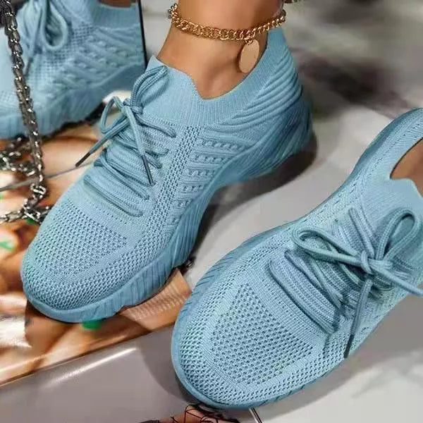 Women's thick bottom solid color dad sneakers in various colors and sizes