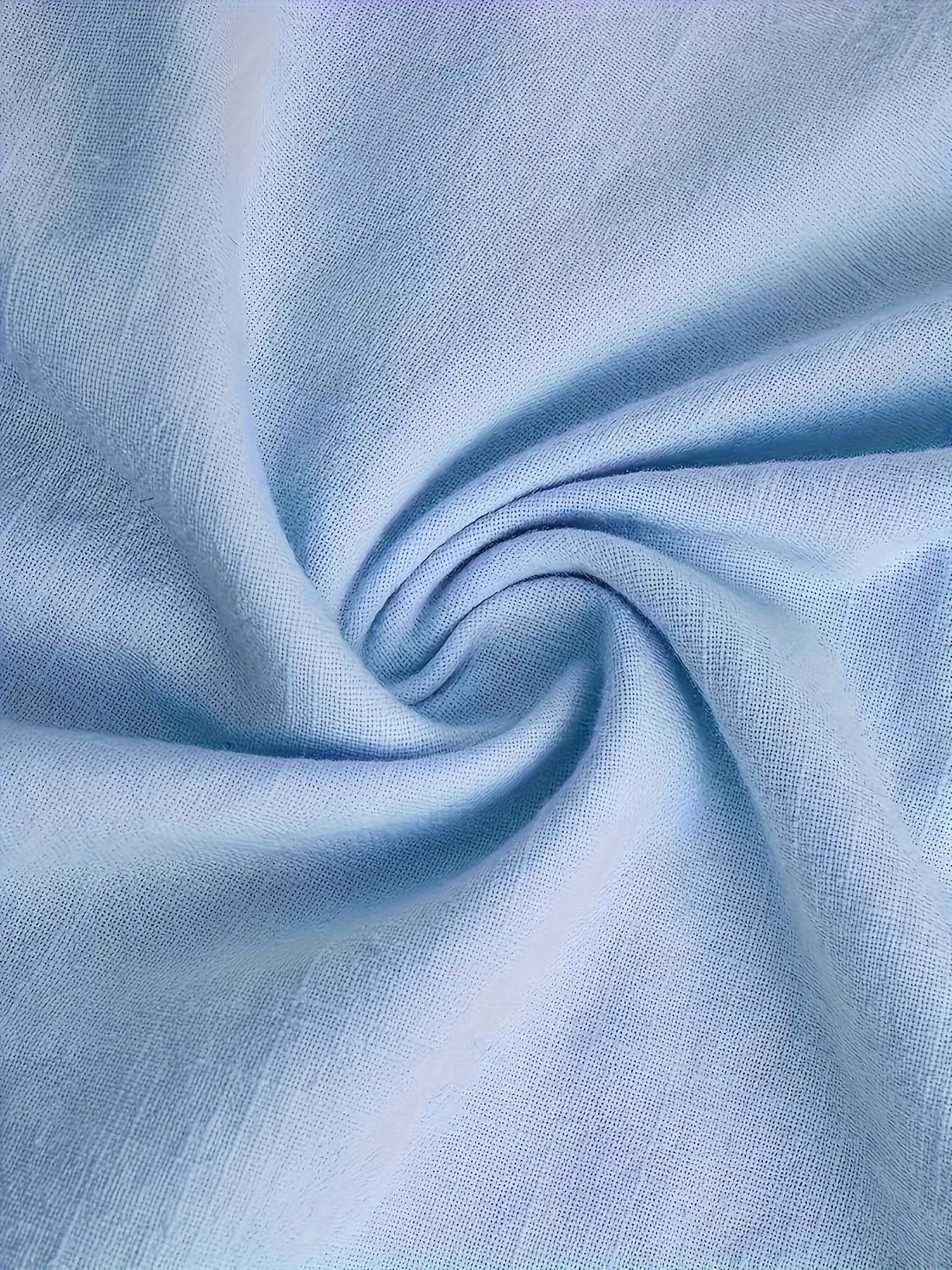 Men's solid navy blue long sleeve stand collar shirt for casual wear