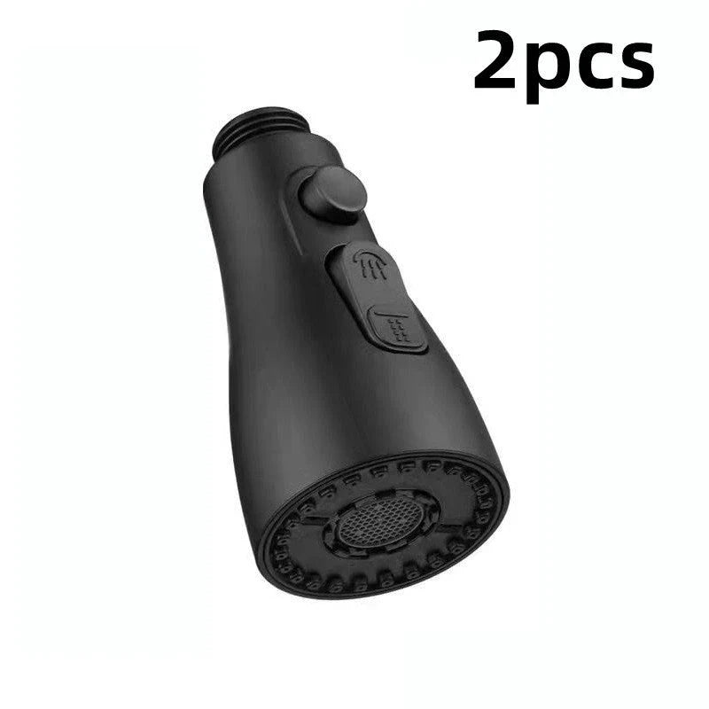 Pressurized faucet sprayer with 360-degree rotation, 3 water modes, and anti-splash design for powerful kitchen cleaning