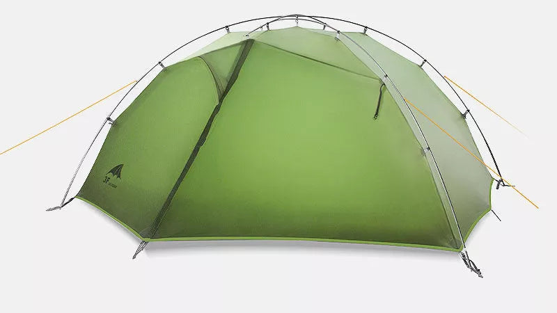 Double Layer Outdoor Camping Tent with Silicon Coating for Two People