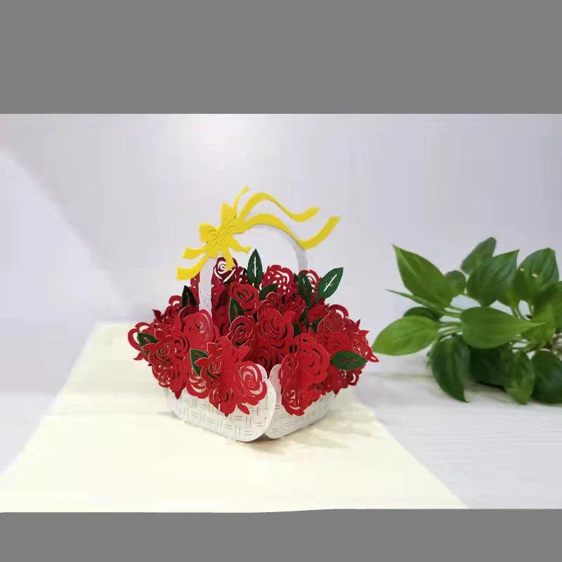 Enchanting 3D pop-up wedding invitation cards with laser-cut designs and floral motifs