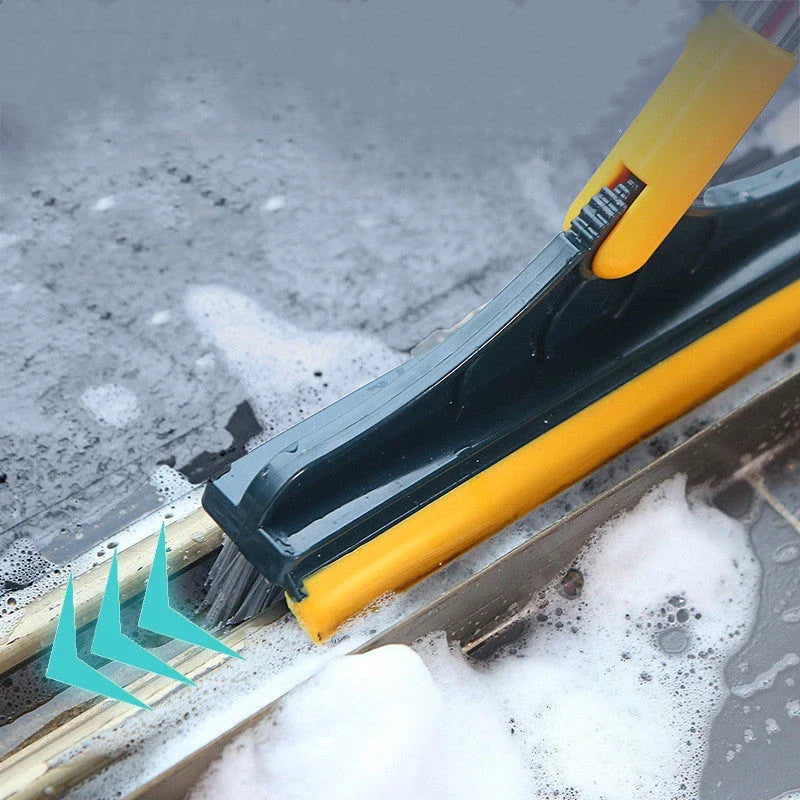 Versatile floor cleaning brush with triangular head and 120-degree rotating capabilities for easy access to tight spaces and corners