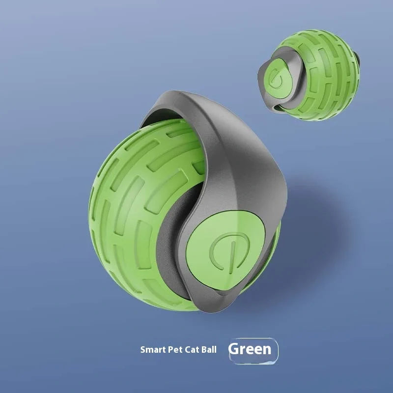USB Rechargeable Smart Rolling Cat Toy Ball in vibrant colors for feline fun