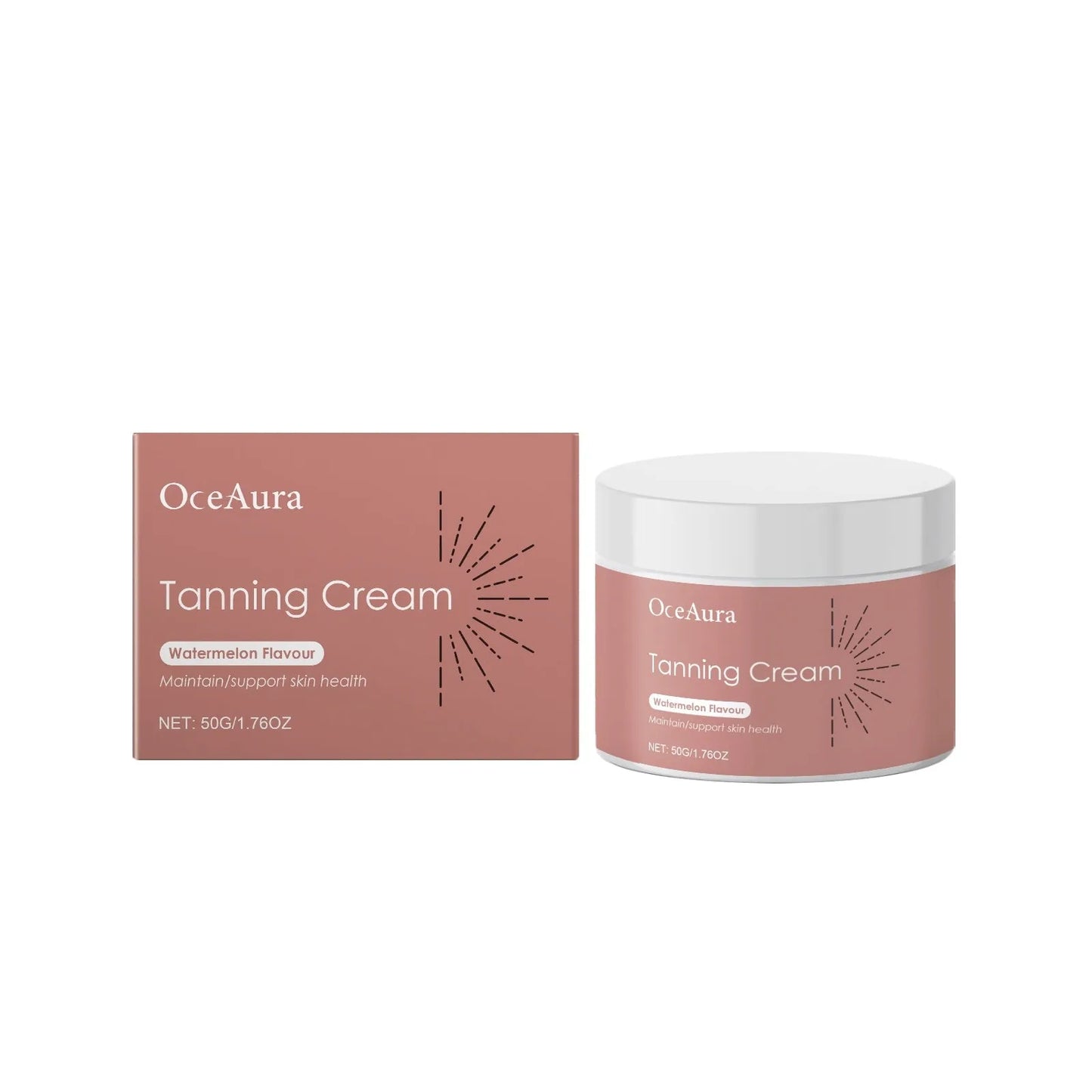 50g tanning cream jar with watermelon extract and walnut shell extract for gradual colour development