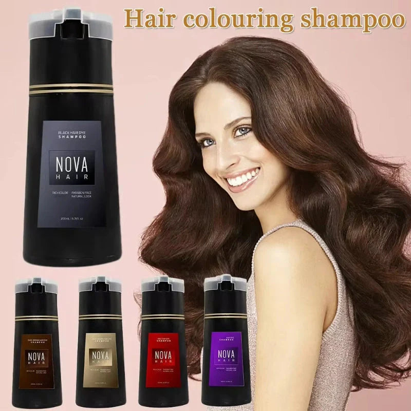 Natural 3-in-1 Hair Dye Shampoo for fast, lasting color and hair care
