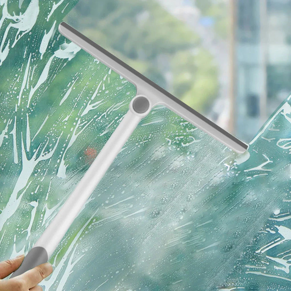 Versatile 360-degree rotating car window scraper with sturdy PP handle and soft TPR strip for scratch-free cleaning