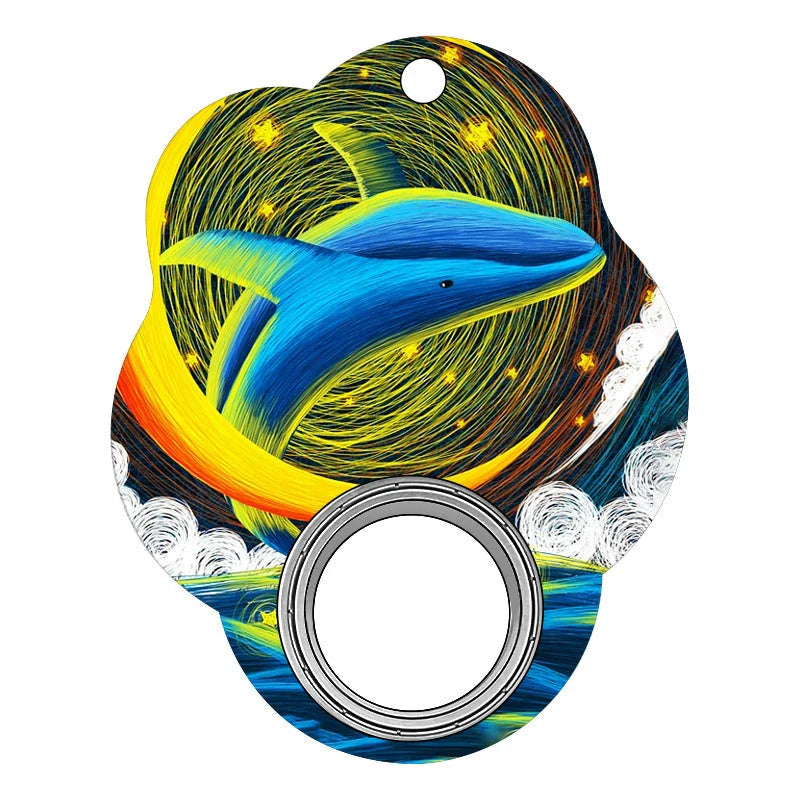 Customizable fidget spinner toy with keychain, available in various designs for stress relief and focus
