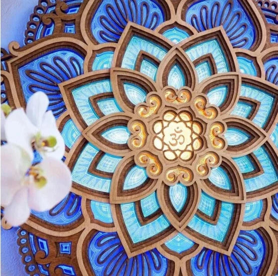 Mesmerizing Mandala Light - Elevate your meditation sanctuary with this captivating LED night light in mandala or elephant designs.