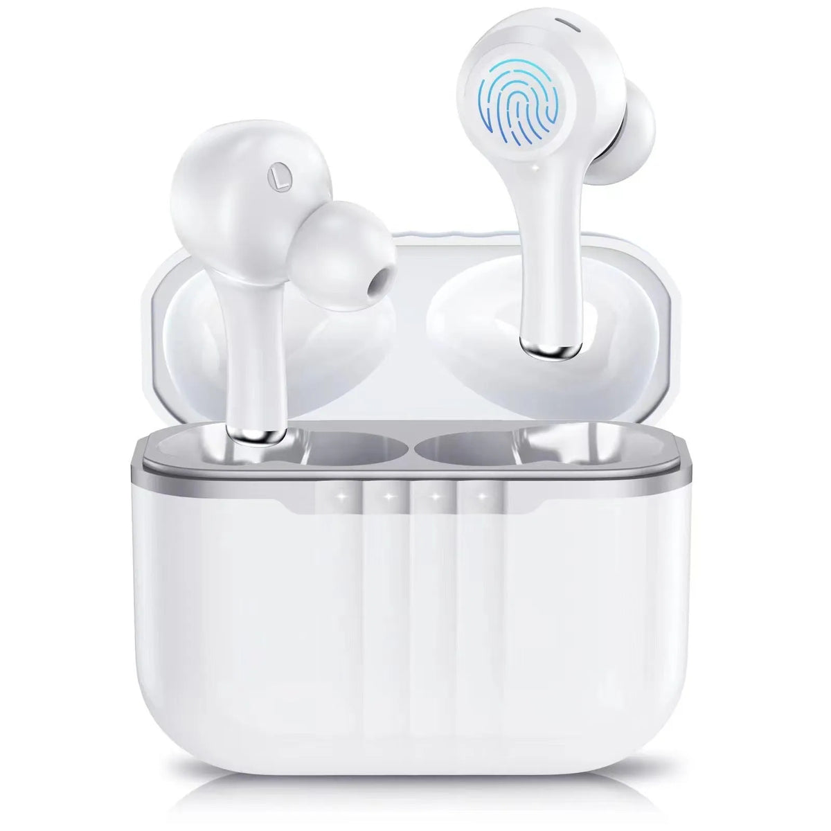 In-ear ENC noise reduction sports earphones in black and white, waterproof, 4-8 hour battery, ABS material, for running and gym use