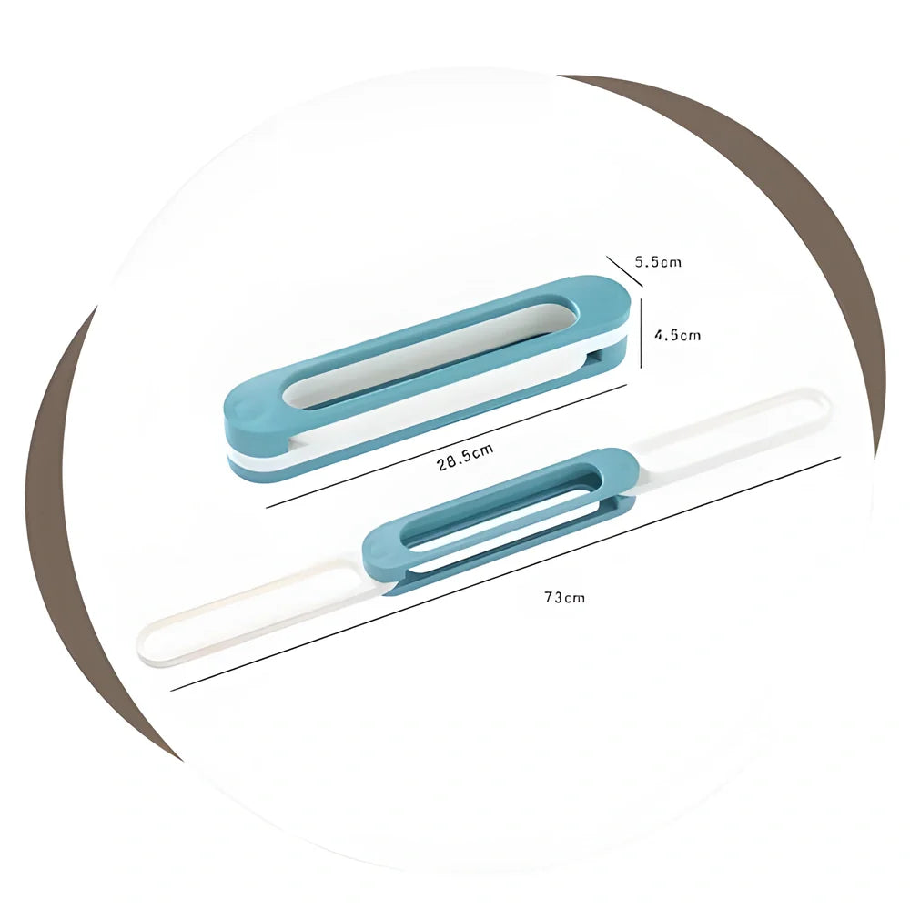 Fold-Away Slipper Organizer made of sturdy ABS plastic with a foldable design and adhesive backing for damage-free installation