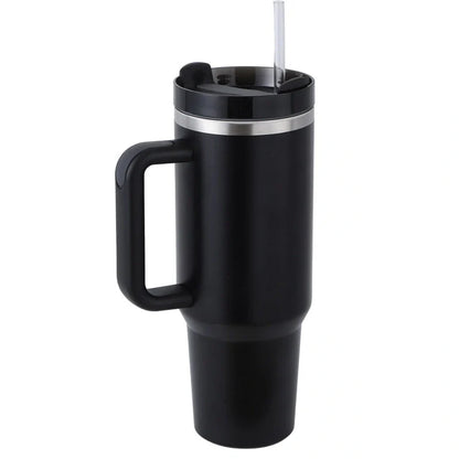 40oz stainless steel straw coffee mug with handle for travel, bisphenol A free, large capacity