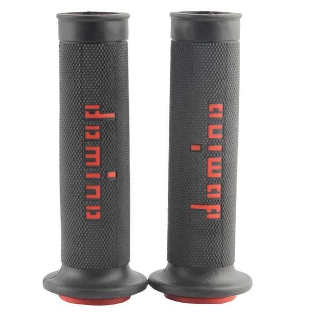 Motorcycle handle gel grips in various colours showing 22mm and 24mm inner diameter options