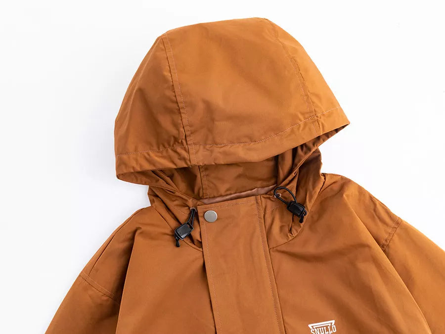 Men's coffee-colored outdoor assault suit with rainproof and windproof features