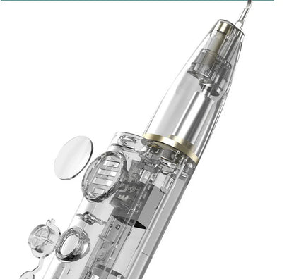 Ultrasonic Dental Plaque Remover with stainless steel and silicone construction, powerful vibrations, and USB charging
