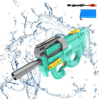 P90 Electric Water Gun with high-powered water stream, large capacity, and durable, leak-proof construction