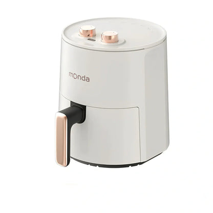 Automatic air fryer in light luxury gray with double knob controls and 4.5L cooking capacity