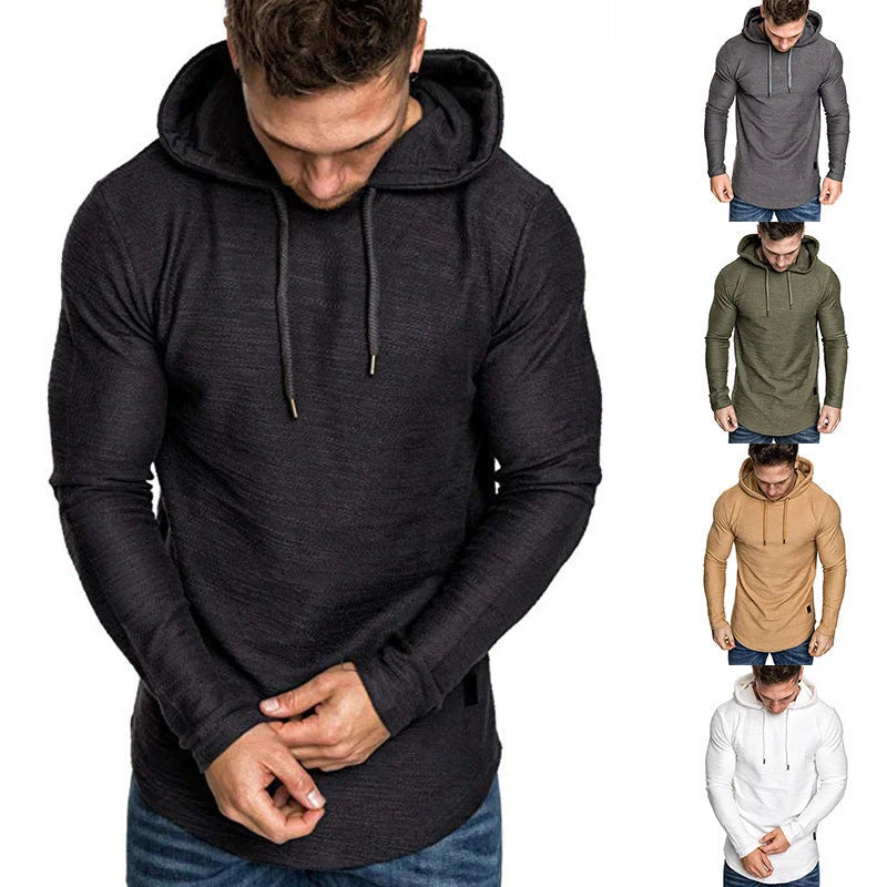 Men's slim fit hoodie in various colors, perfect for gym or casual wear